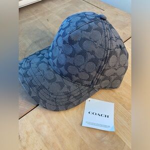 Coach Black and Gray Signature Hat